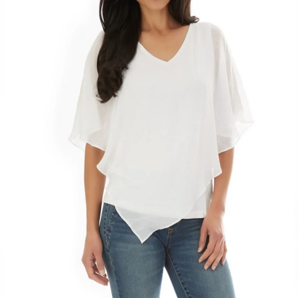 Women's Apt. 9® Gauzy-Texture Asymmetrical-Hem Top 💞 - Picture 1 of 6